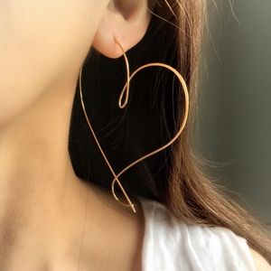 XL Heart Hoop Earrings